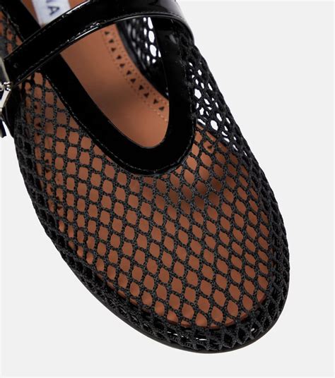 alaia mesh ballet flats